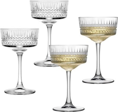 Pasabahce Elysia Sektschalen 26 cl   4er Set Champagnerschalen Kristallglas