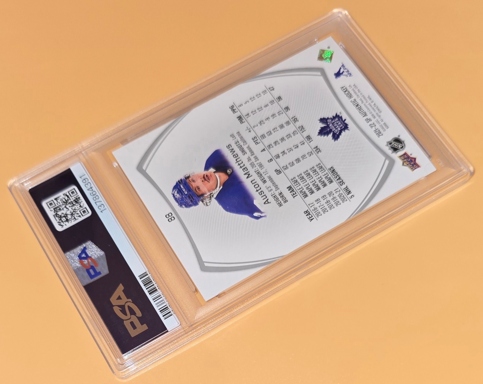 Auston Matthews PSA 10 Low Pop 2021-22 SP Authentic Hockey Toronto Maple Leafs view 14