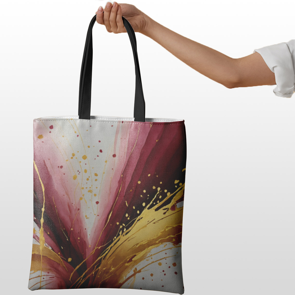 Reusable Tote Bag - Abstract Art Design, Daily Carry, Eco-Friendly Gift
