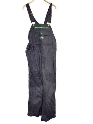 NWT Mens Liberty Duck  Bib Overalls Grey Workshop Farmer Utility Heavy Duty
