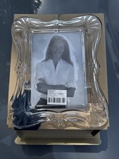 Vintage Heavy Crystal Glass Picture Frame 8 X 10 Frame- Holds a 5x7 Photo