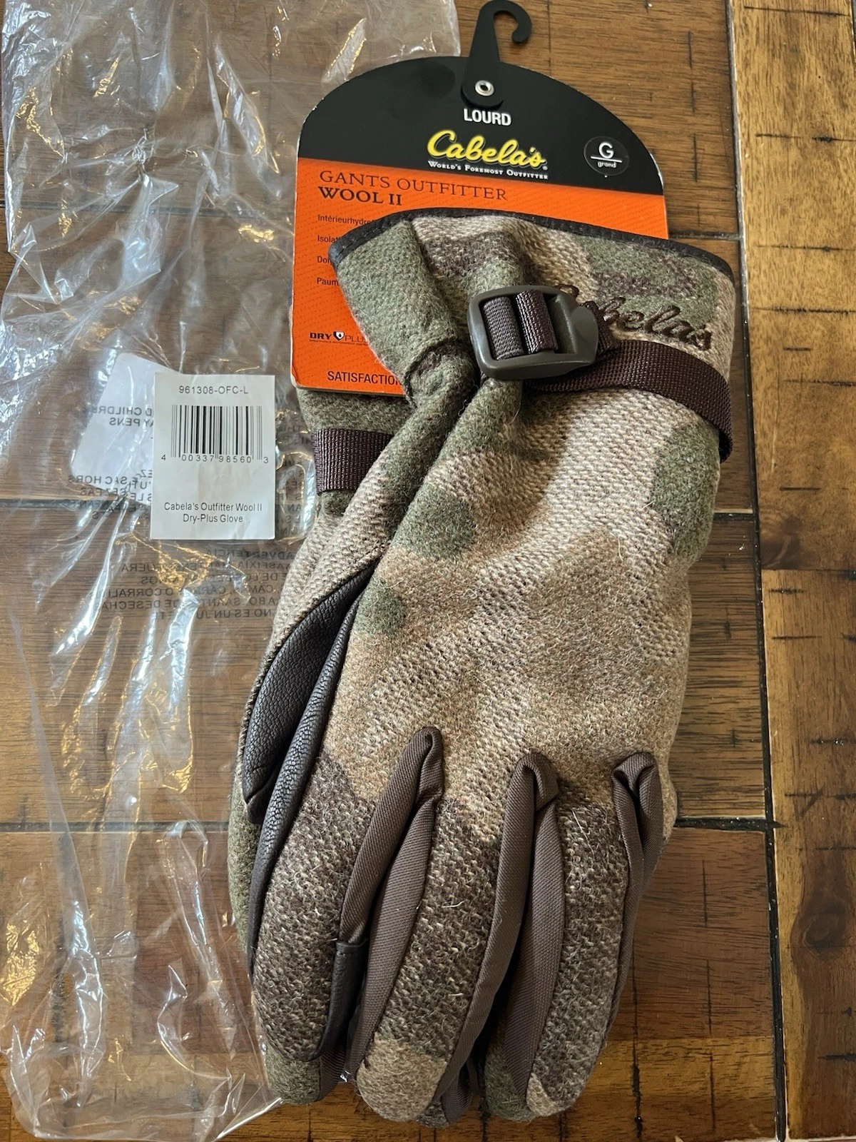 Cabela’s Wool II Dry-Plus Insulated Waterproof Gloves - Outfitter Camo - Large