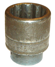 Walden Worcester USA 5144 3/4" Drive 12-Point SAE 1-3/8" Shallow Socket