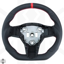 Steering wheel Sports grip Red stitch Non-heated for Tesla Model 3 TM3 Racing