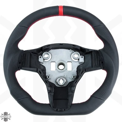 Lenkrad Sportgriff rote Naht unbeheizt für Tesla Model 3 TM3 Racing - Bild 1 von 4