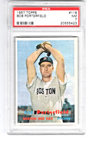 1957 TOPPS #118 BOB PORTERFIELD RED SOX PSA 7 NM LOW POP LOOKS BETTER