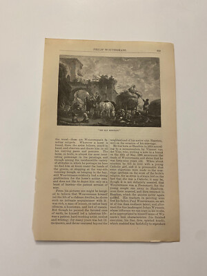 The Hay Merchant Painting by Dutch Painter Philips Wouwerman c. 1883 Print