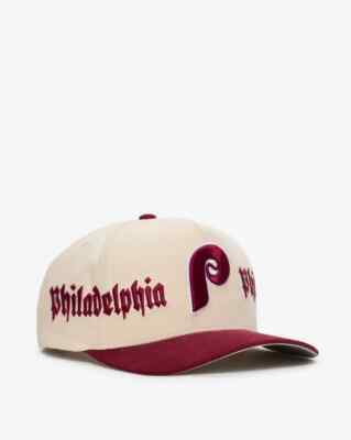 Philadelphia Phillies Pro Pinch Old English Fit Snapback Hat MITCHELL AND NESS