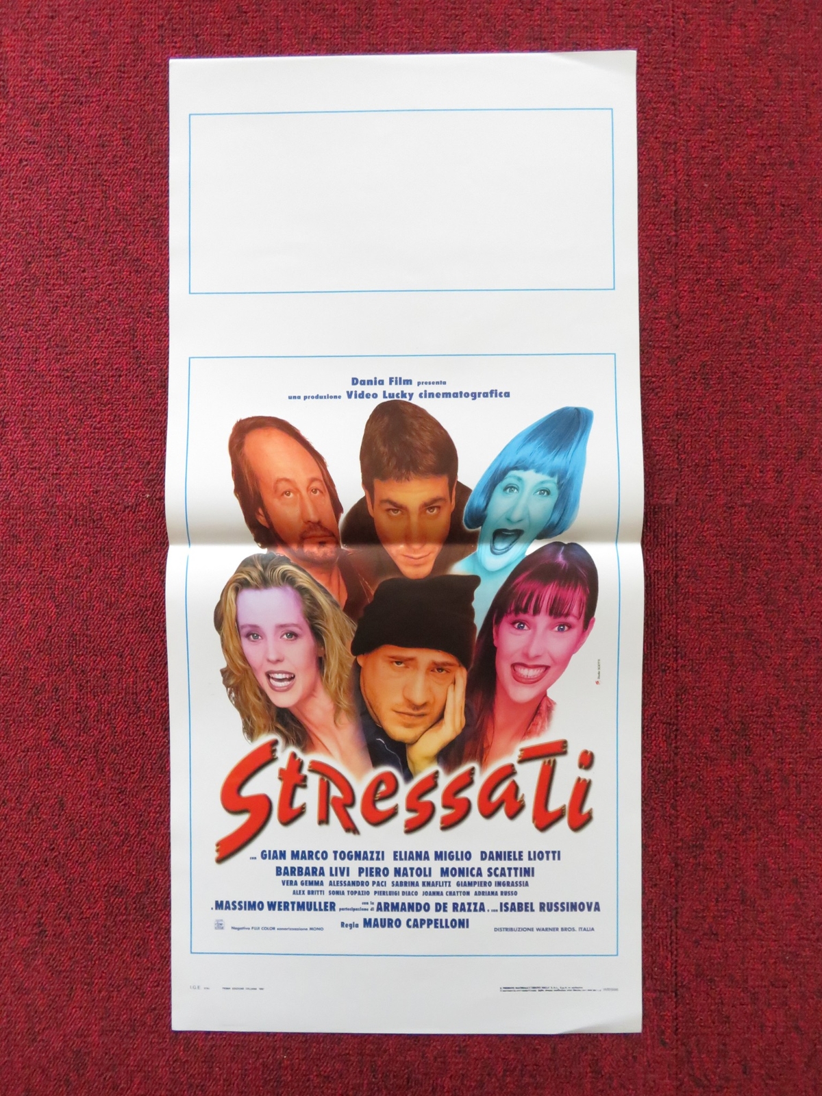 Locandina originale film Stressati (1997) - Regia di Mauro Cappelloni