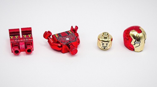 Lego Chrome Red Gold Iron Man MiniFigure DC Marvel Superheroes New!! - Picture 6 of 7