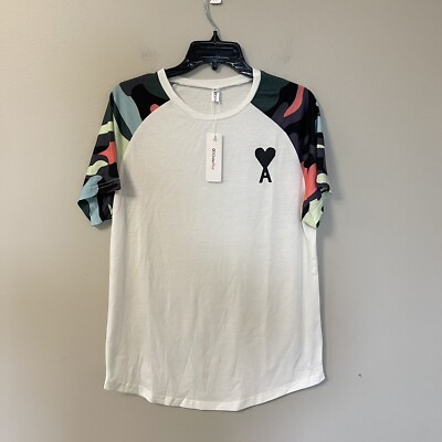 Orderplus Men s Short Sleeve Relax Fit Summer Basic Color Block Printed Tee NWT