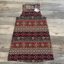 Forever 21 Womens Dress Size Small Sleeveless Black-Burgundy NWT