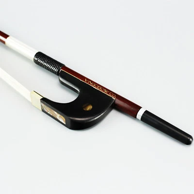 NEUF Crin Noir Archet de Contrebasse Style Allemand/ Natural Horsehair IPE Wood