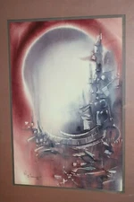 Signed 1973 Abstract Watercolor Painting unidentified signature (AJ Shimmons?)