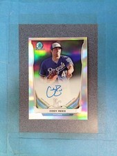 FB84) 2014 Bowman Chrome CODY REED Auto 464/500 Silver Kansas City Royals