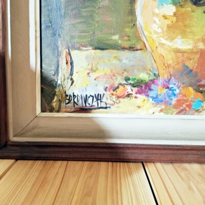 ◇真作 Wlodzimierz Borowczyk 油彩画 Wlodzimierz Borowczyk Polish Art Original Oil on Canvas