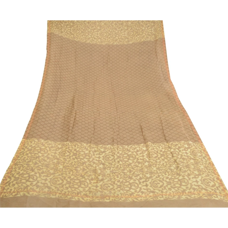 Bufandas envolventes estampadas hiyab algodón seda estola larga Dupatta vintage de sánscriti Foto 3 de 4