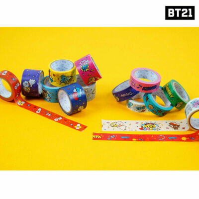 BTS BT21 Official Authentic Goods Masking Tape 2ea SET by Kumhong Fancy