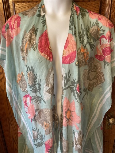 New! The Banyan Tree Floral Flower Kimono, Boho Beach Cover Up (One Size), NWT - Picture 5 of 8