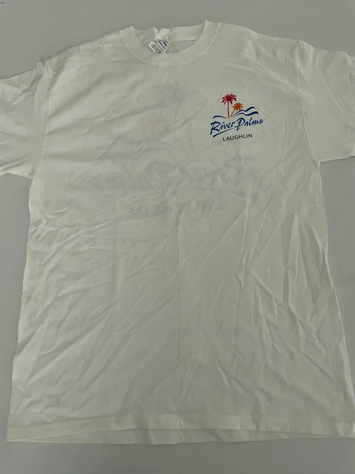 Camiseta River Palms Laughlin Casino manga curta branca média M 1023a - Imagem 2 de 4
