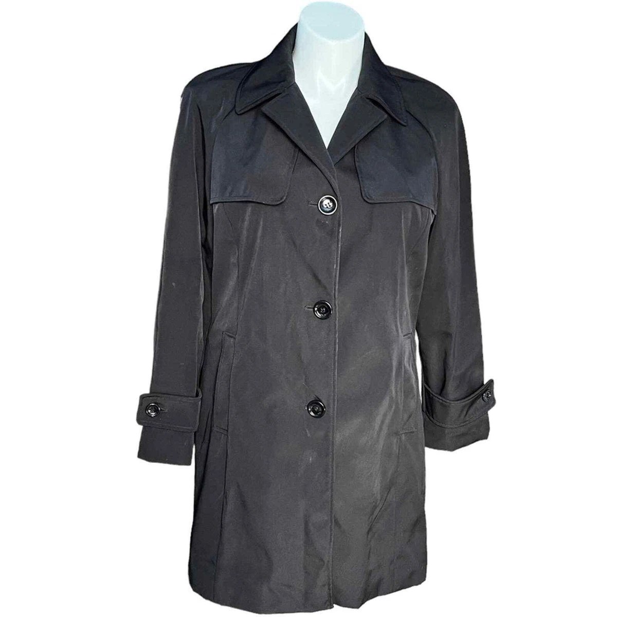 Calvin klein sale black trench coat