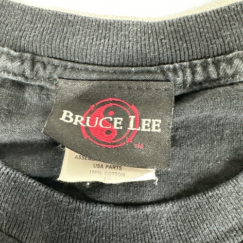 Vintage 2000s Bruce Lee T Shirt Large Enter the Dragon Gold Y2K Big Print - Picture 3 of 4