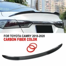 For 2018-2024 Toyota Camry Carbon Fiber Print JDM M4 Style Trunk Spoiler Wing