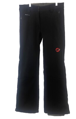 MAMMUT SofTech Ski Pants Mens 40 (31x32) Black Softshell Fleece Lined Stretch