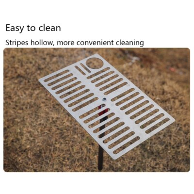 Titanium Grill Mesh Table Outdoor Portable Folding Camping BBQ Plate Table