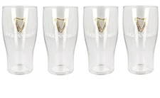 Guinness Set of 4 Tulip Design 20oz Pint Glasses Officially Licensed