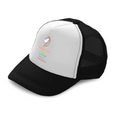 Kids Trucker Hat Unicorn Awesome Polyester Boys Caps  Girls Caps Adjustable