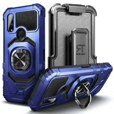 For Kyocera DuraSport 5G UW 2021 Hard Hybrid Magnetic Ring Kickstand Case Cover