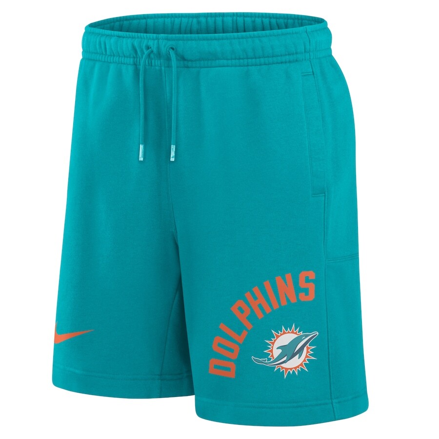 Miami Dolphins Nike Arched Kicker Shorts Men's 2024 NFL Fleece