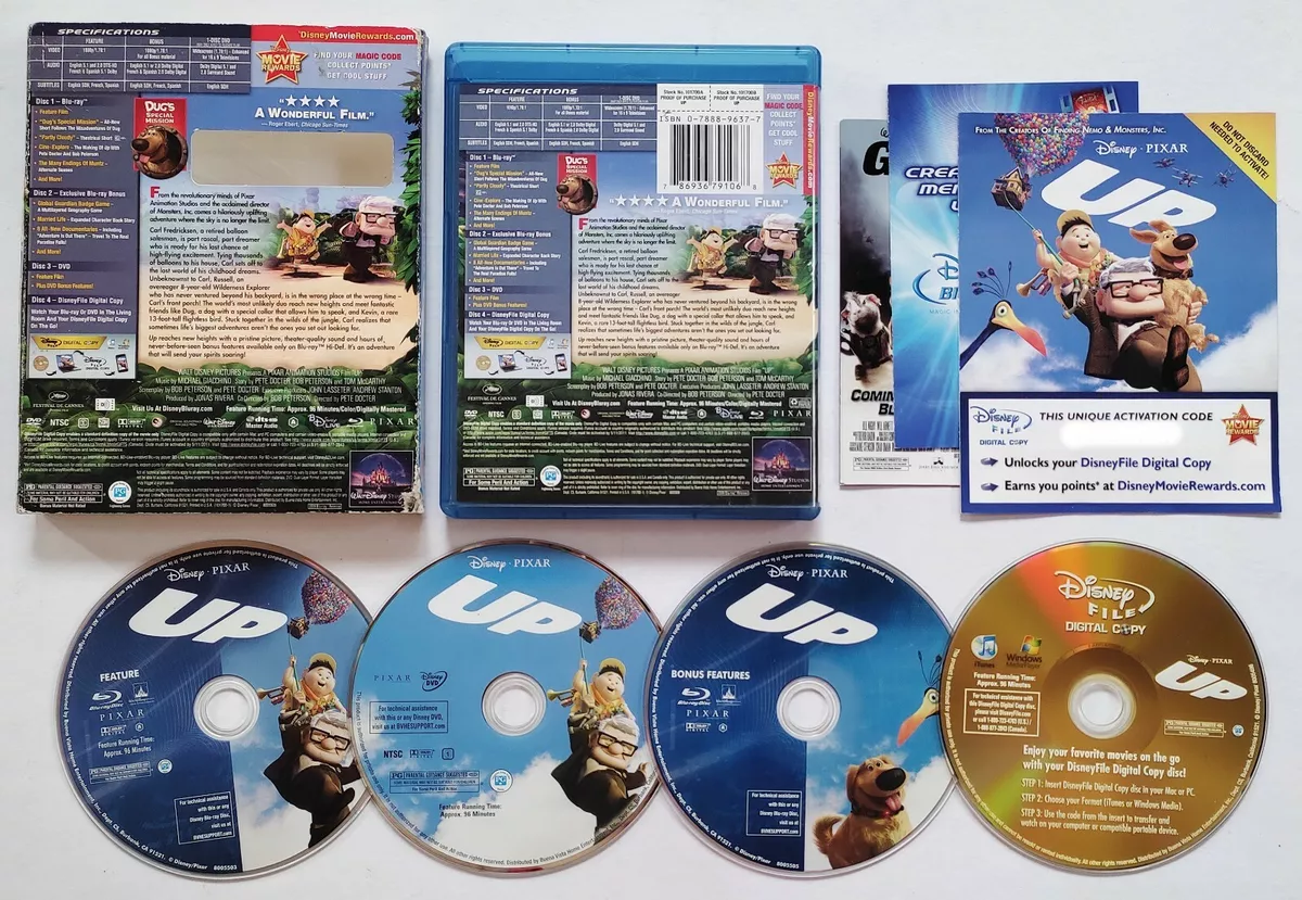 ORIGINAL Disney Pixar UP MOVIE (4 Discs, Blu-Ray DVD Digital HD, NTSC)  eBay