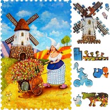 Wooden Jigsaw Puzzle for Adults by FoxSmartBox - 310 Pieces - Dutch Tulips