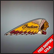 Indian Motorcycle 8" x 3" Decal Sticker Vinyl Logo Vintage Hobby