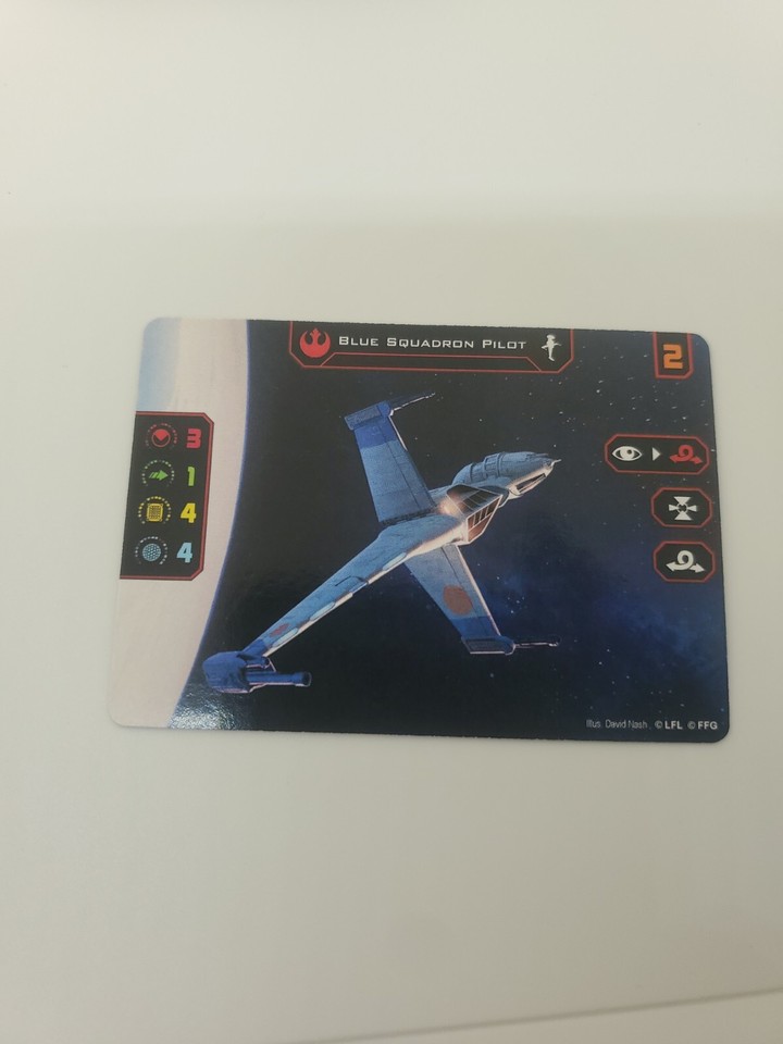 X-wing Miniatures 2.0/1.0 Alt Art 2018 blue squadron pilot double sided ...