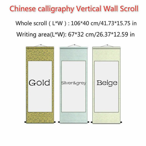 1 X Chinese Vertical Wall Hanging Scrolls Blank Xuan Paper Calligrpahy Tools EAN - Picture 7 of 15