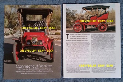 1904 Pope-Hartford Model B Touring Car History Info Article ''Connecticut Yankee''