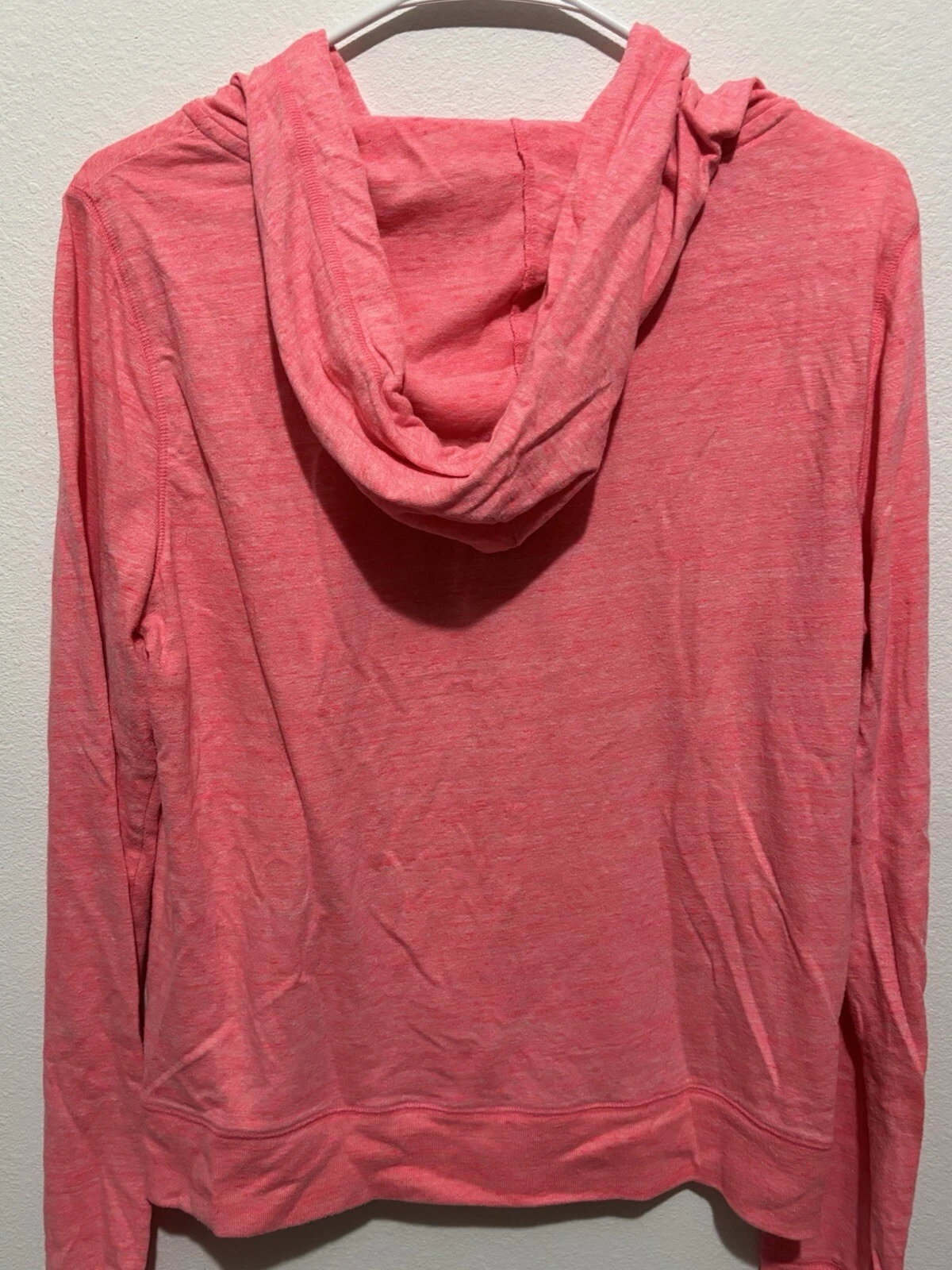 UNDERCOVER Felpa con cappuccio Victoria Secret rosa L rosa sbiadita zip grande stampa logo college sottile