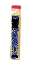 Legacy Collection Dog Leash Medium 60 inches med 14-20 inch Collar Blue Braided