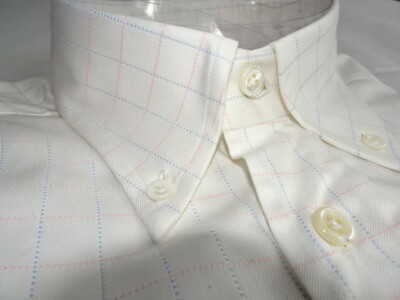 NEW $395 39EU 15.5 34.5 SL GIORGIO'S of PALM BEACH DRESS SHIRT Off White  check | eBay