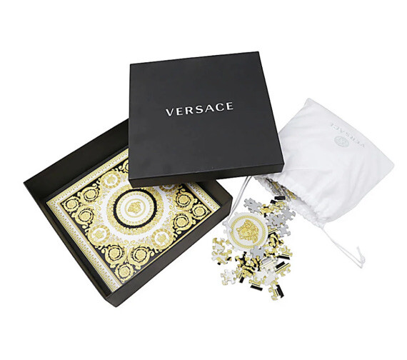 Versace Barocco Acrylic Printed Puzzle Game, Black/Gold/White