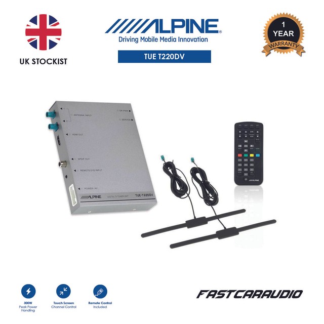 Alpine Tue T220dv Mobile Digital TV Tuner (dvbt2) With AV or HDMI