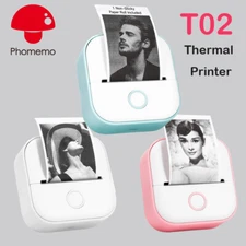Phomemo Mini Pocket Thermal Printer Wireless Bluetooth Photo T02 or Label Paper