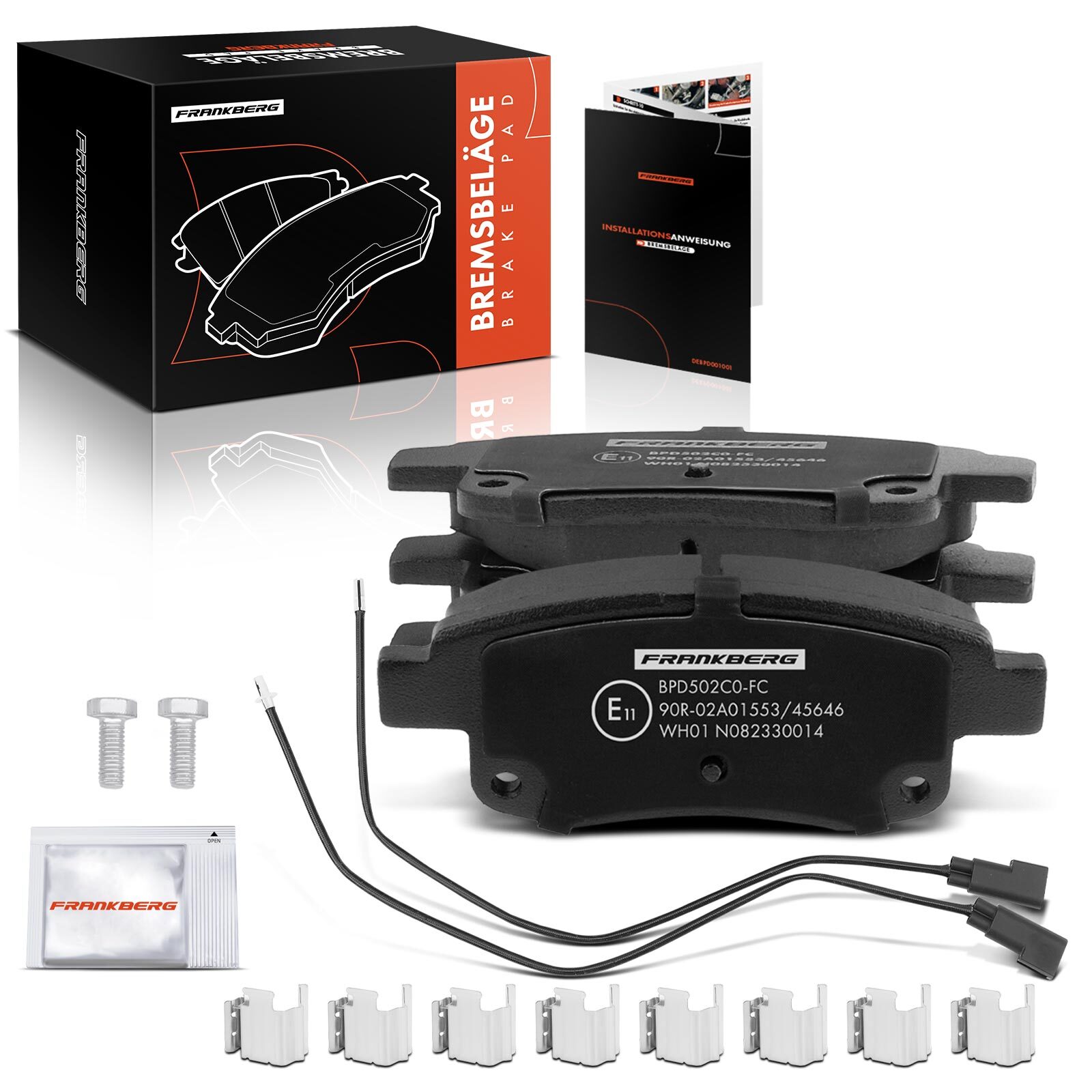 Frankberg Rear Brake Pads Set for Ford Transit Tourneo Transit MK7 6C112M008AE