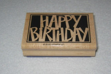 Stampin' Up - Rubber Stamp - Happy Birthday - Large Size - Dated 2000