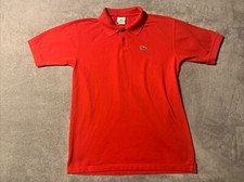 Lacoste Polo Shirt Mens Size 6 Large Red Fit Short Sleeve Casual Preppy