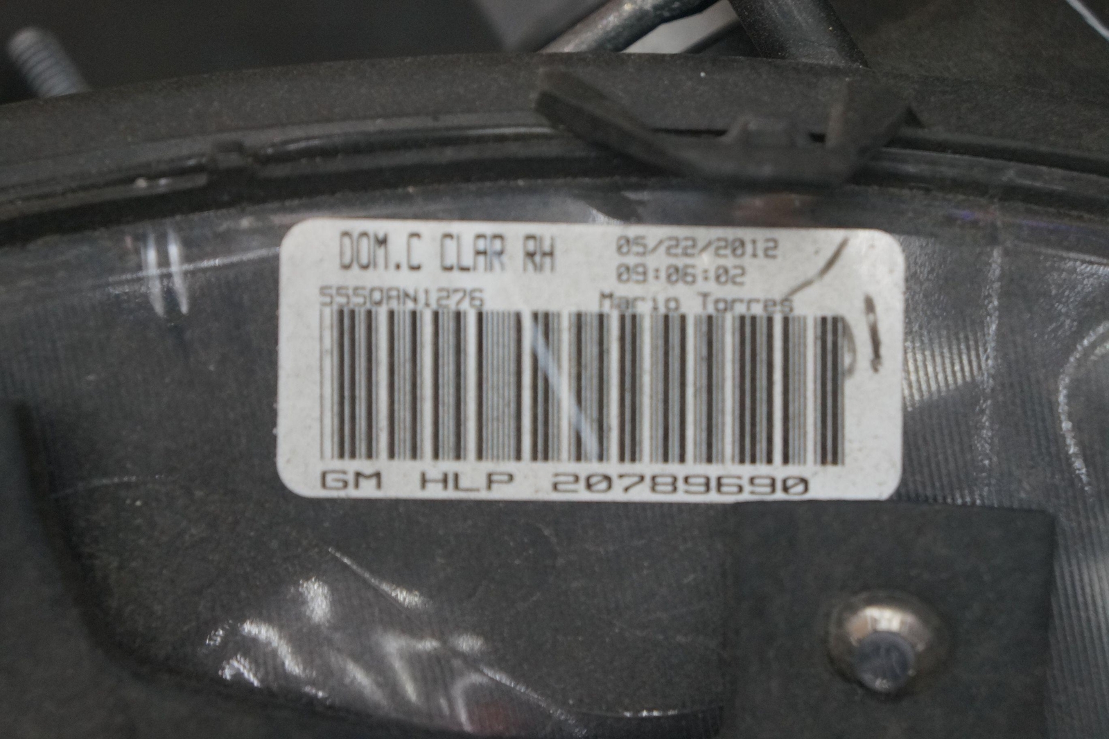 Right Passenger Headlight Headlamp 20789690 Chevrolet Corvette C6 
