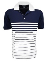 Brooks Brothers- Fade Stripe Polo Navy/white Size Extra Large on sale Brooks Brothers- Fade Stripe Polo Navy/white Size Extra Large on sale